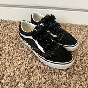 Black and White Velcro Vans